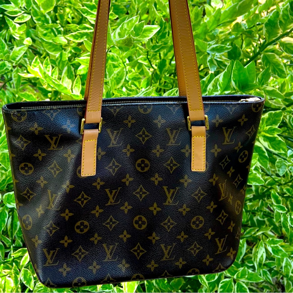 Authentic Louis Vuitton Cabas Mezzo Shoulder Bag
